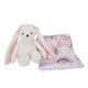 preview thumbnail 4 of 4, Lambs & Ivy Floral Blanket & White Plush Bunny Stuffed Animal Toy Baby Gift Set