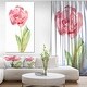 preview thumbnail 1 of 8, Designart "Single Pink Tulip on White Background" Flower Artwork on Canvas 28 in. wide x 60 in. high