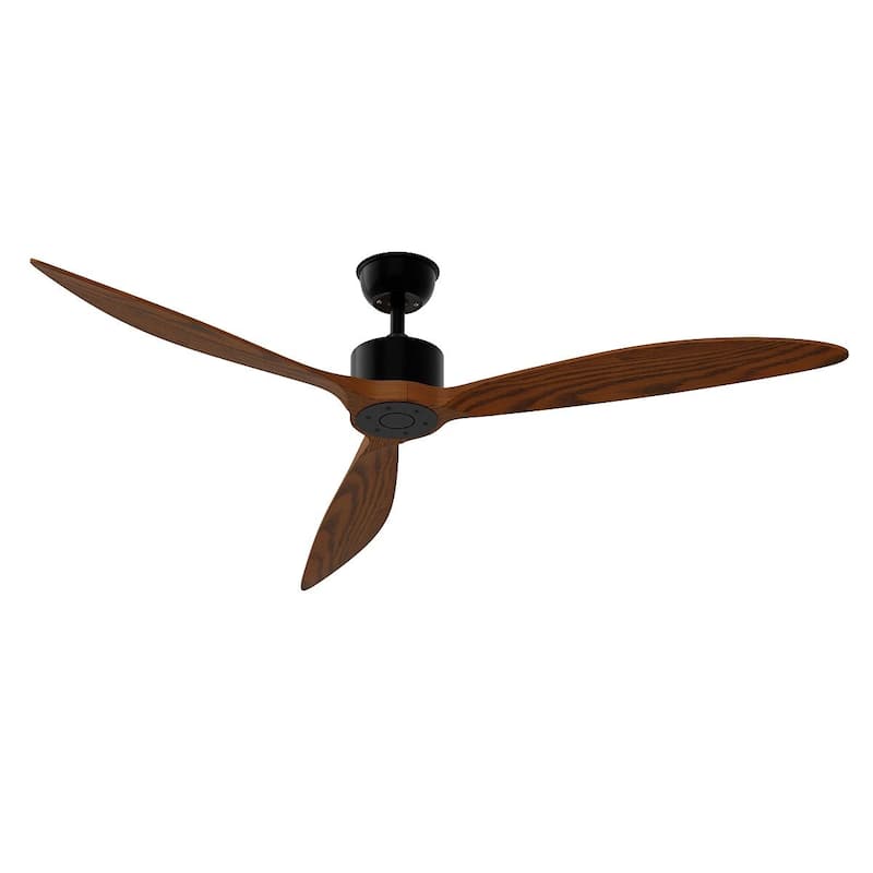 Walnut Ceiling Wood Fan with Remote, 6 Speeds,for All Seasons,Bedroom,Balcony,study