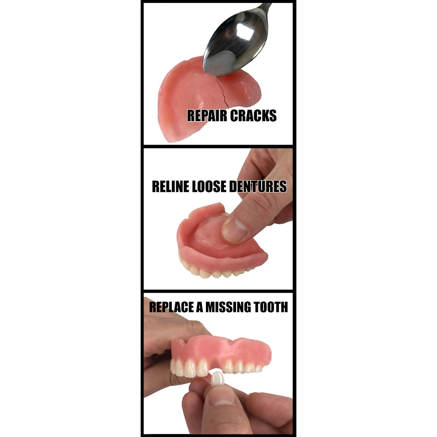 Billy Bob Teeth Instant Smile Denture Repair Kit For Partials Dentures Flippers Quick Easy Home Denture Repair Multicolor Overstock 31647349