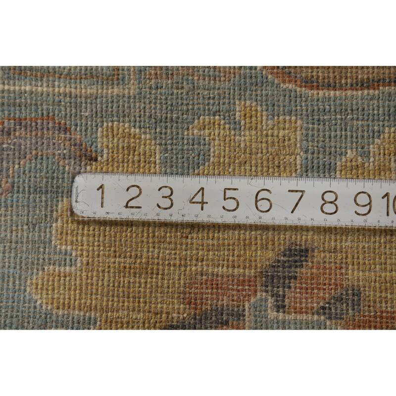 Hand Knotted Oriental 100% Wool Carpet Transitional All-Over Purples Oushak Area Rug - 9' 6'' X 8' 0''