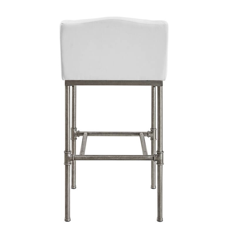 Hillsdale Dillon Metal Upholstered Non-Swivel Stool