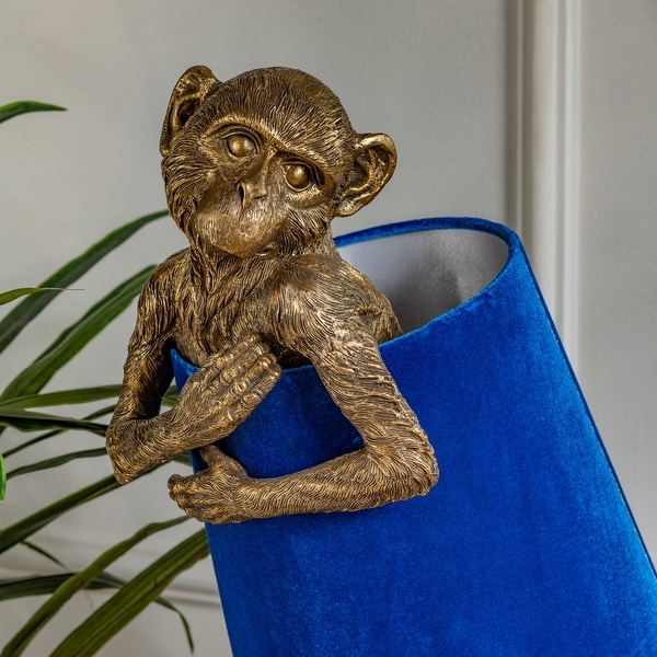 Evolution Chester Gold Monkey w Blue Velvet Shade
