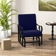 preview thumbnail 8 of 21, Patio Glider Rocking Chair with Curved Armrest and Breathable High Backrest - 28.5" x 26" x 35" (L x W x H)