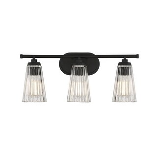 Savoy House Chantilly 3-Light Bathroom Vanity Light in Matte Black
