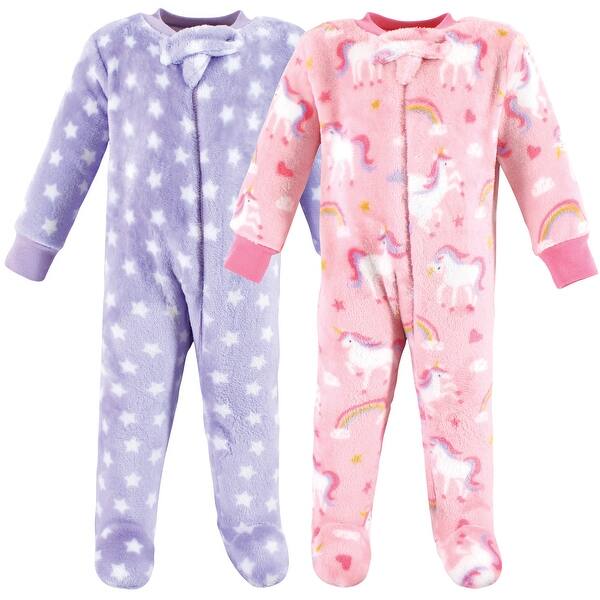 slide 1 of 1, Hudson Baby Infant Girl Plush Sleep and Play, Celestial Unicorn 0-3 Months - Celestial Unicorn
