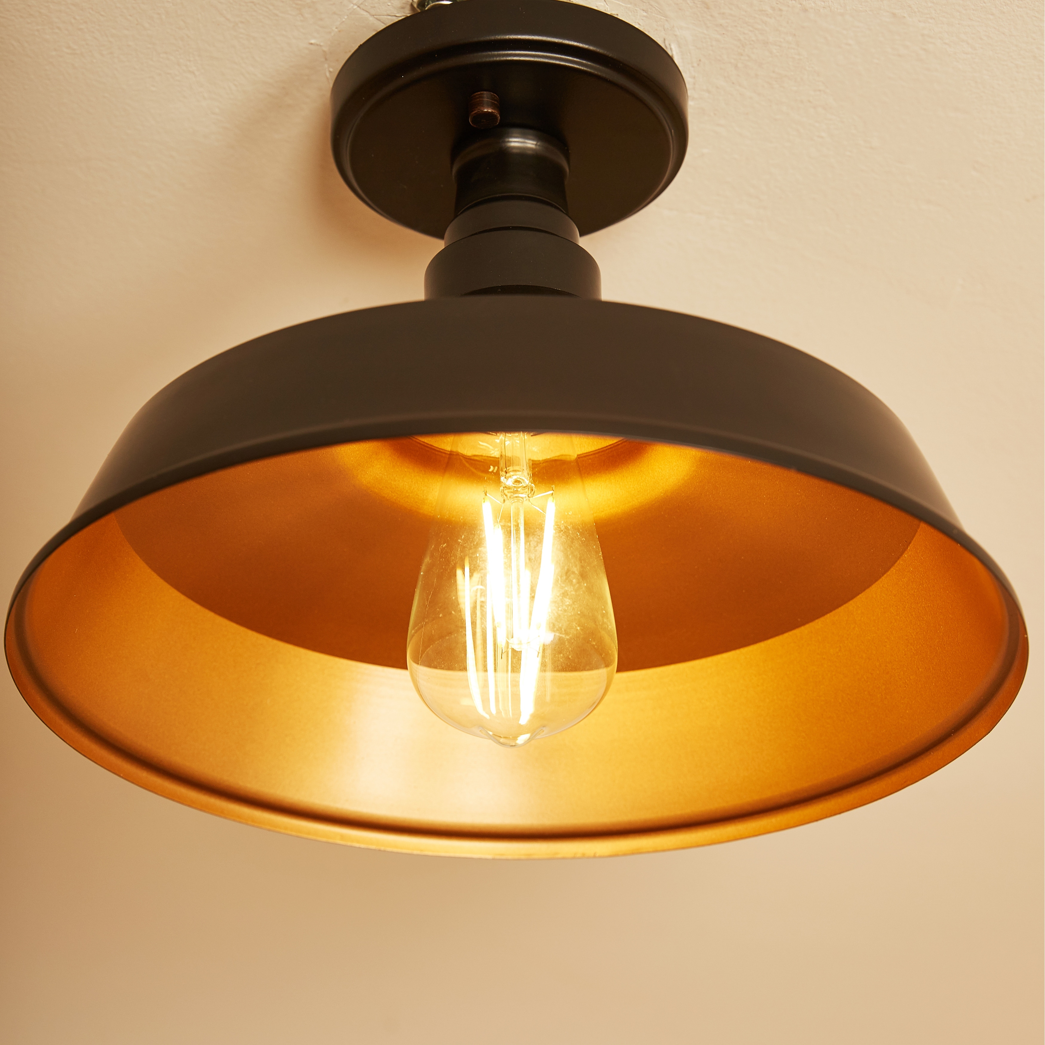 2 Light Simple Dome Semi Flush Mount 2 Pack - 12"x8.28"
