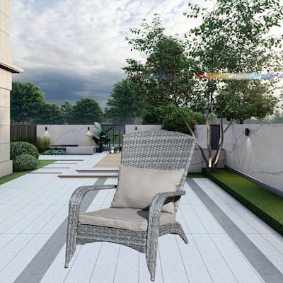 Patio Chair with Cushions( Grey Cushion)