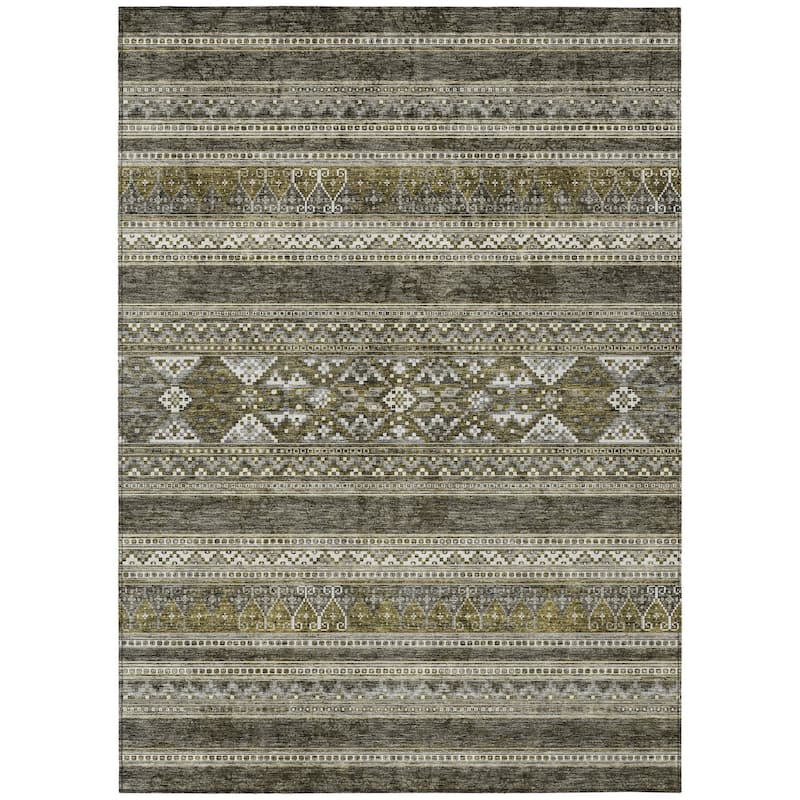 HomeRoots Southwestern Transitional Rectangle Outdoor Rug