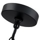 preview thumbnail 13 of 11, Lennie 20 in. 4-Light Rattan Tiered Drum Chandelier Light with Black Canopy - 20 in. W - 20 in. W