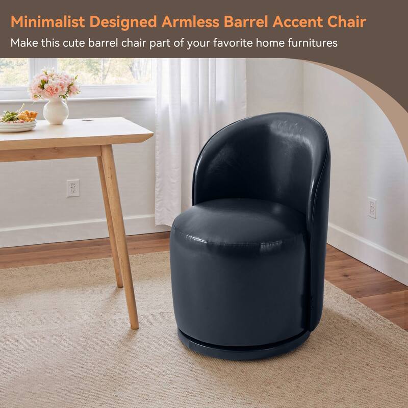 23" W Upholstered Swivel Side Chair for Dining Room, Balcony, Parlour