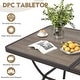 preview thumbnail 32 of 41, EROMMY Outdoor Dining Set, Swivel Rocking Chairs, Rectangular Table w Umbrella Hole, Patio Furniture Set for Backyard