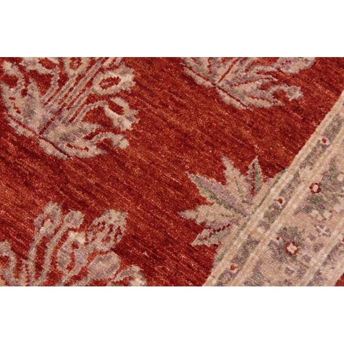 Oriental Ziegler Roma Red Tan Hand-Knotted Wool Rug - 3'2'' x 5'0''