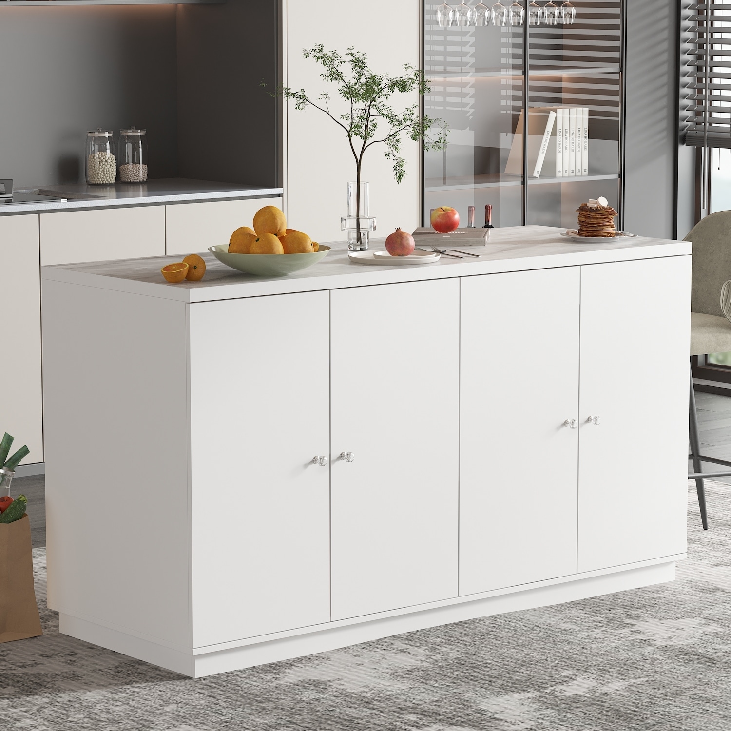 Kitchen Island Multi-Functional Sideboard for Contemporary Interiors - 63