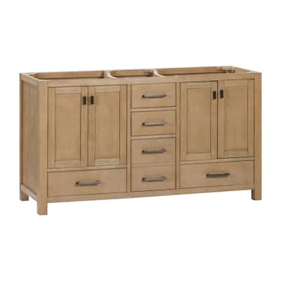 Avanity Modero 60 in. Double Vanity Only in Matte Black finish
