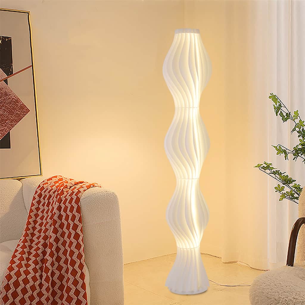 69" LED Straw Skirt Floor Lamp