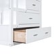 preview thumbnail 18 of 16, Twin Over Twin Wood Bunk Bed with Trundle and Staircase, White