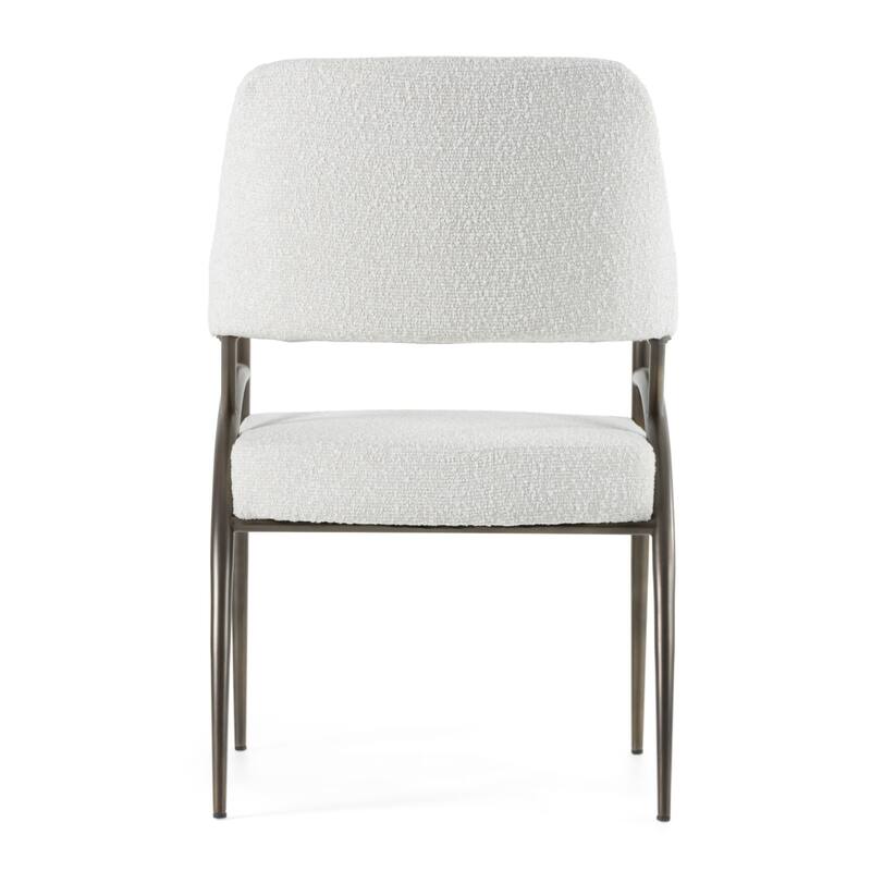 Modrest Betty Modern Off-White Fabric & Bronze Dining Chair