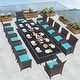 preview thumbnail 33 of 52, Kullavik Outdoor Dining Set, Rattan Patio Furniture Dining Table & Chairs