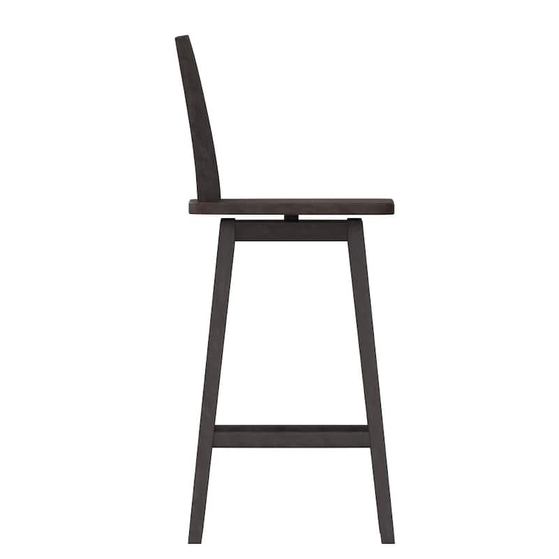 Commercial 360 Degree Swivel Wood Bar Height Stool