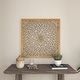 preview thumbnail 8 of 19, Light Brown Wood Handmade Intricately Carved Floral Home Wall Decor with Mandala Design