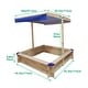 preview thumbnail 3 of 4, 45.3'' Children's Wooden Sandbox with Adjustable Canopy