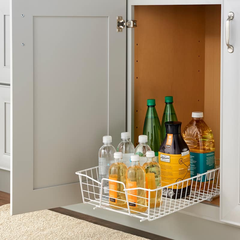 ClosetMaid White Finish 14 in. Pull Out Cabinet Organizer