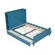 preview thumbnail 8 of 27, Full Size Platform Kids Bed Frame with Storage Shelves, 4-Drawers & Elegant Headboard for Modern Style and Functionality, Blue