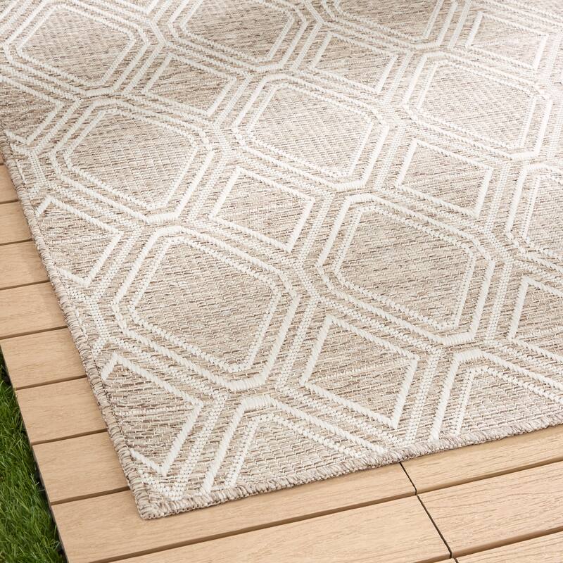 NICOLE MILLER NEW YORK Corin Distressed Outdoor Area Rug