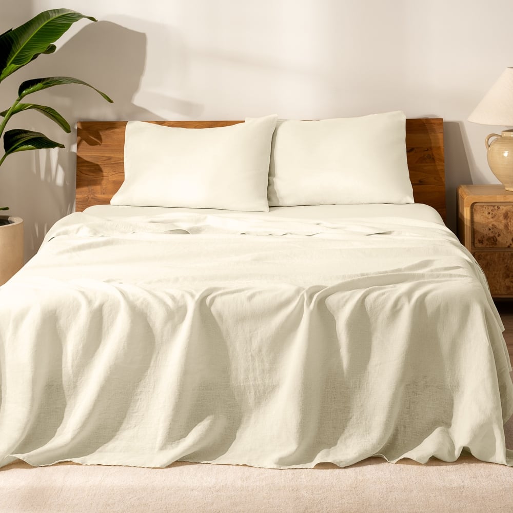 Bare Home Linen Sheet Set - Ultra-Soft Luxury