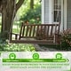 preview thumbnail 12 of 38, VEIKOUS 4 ft. Outdoor Wood Hanging Patio Porch Swing with Chains for 2 Person