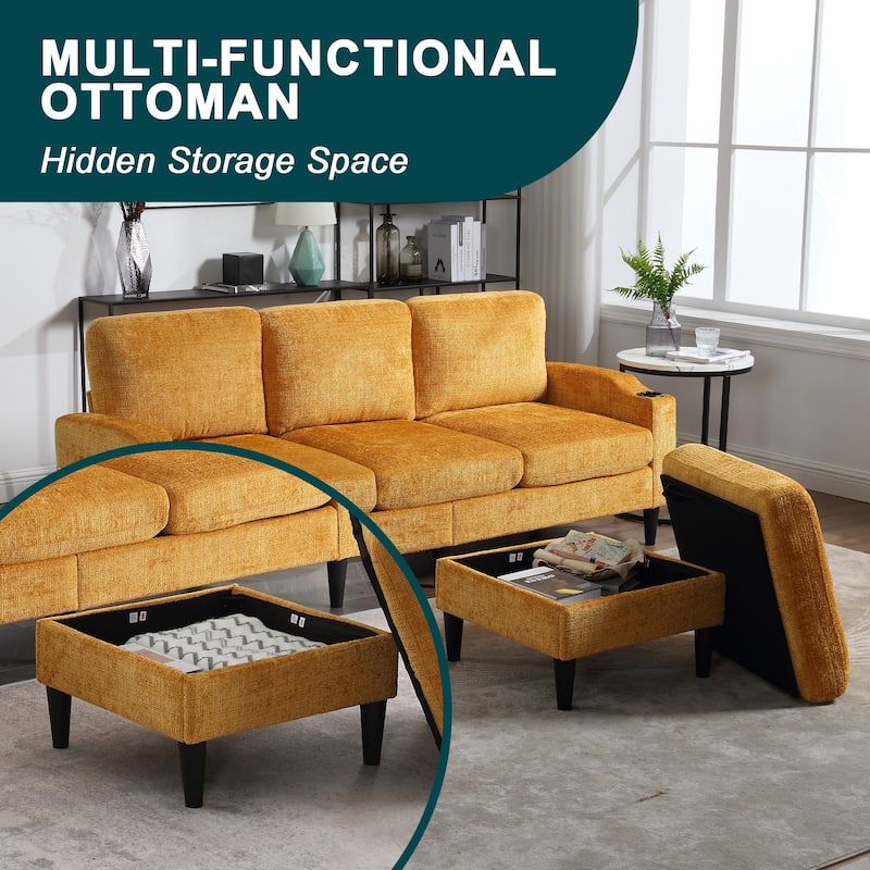 HOMEFUN storage sofa /Living room sofa cozy sectional sofa