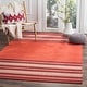 preview thumbnail 14 of 19, SAFAVIEH Handmade Montauk Caragh Stripe Cotton Flatweave Rug 3' x 5' - Red/Ivory - Rectangle