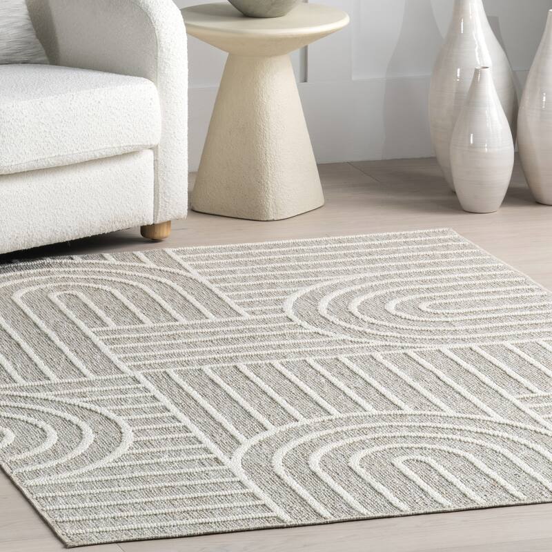 Nuloom Liliya Modern Geometric Machine Washable Area Rug
