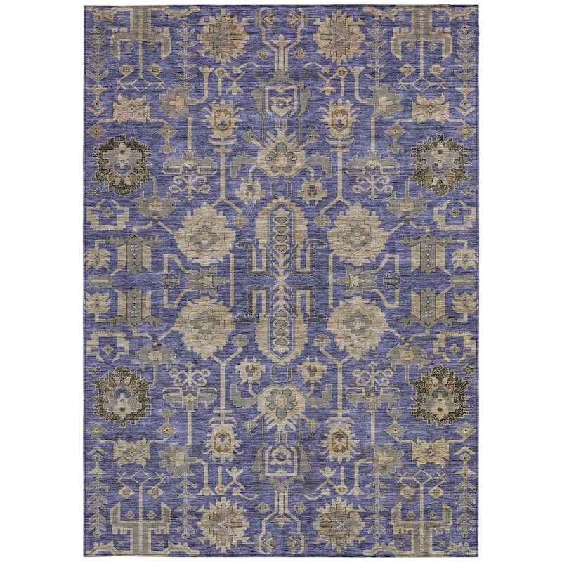 HomeRoots Oriental Traditional Rectangle Outdoor Rug