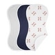 preview thumbnail 1 of 4, Sweet Jojo Designs Baseball Sports Absorbent Burp Cloths (3 Pack Set) Red and White Americana
