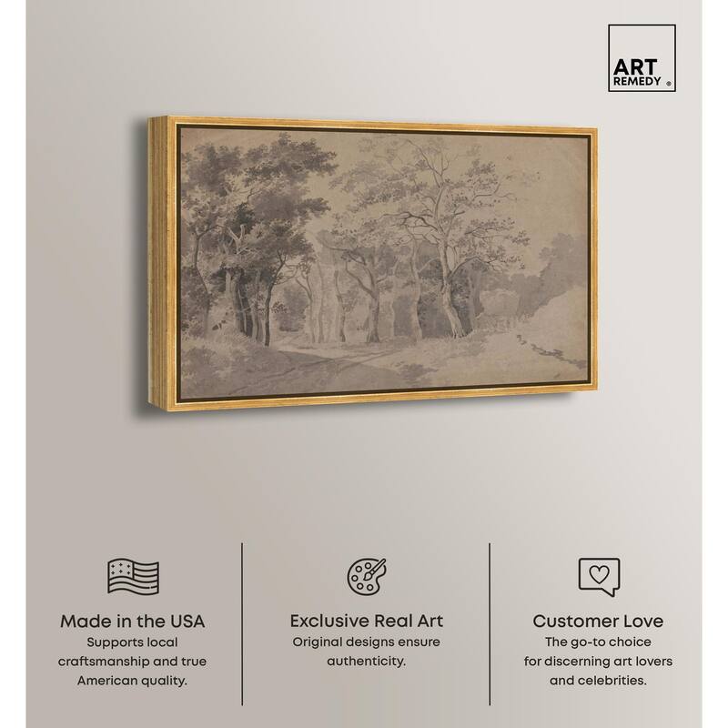 Grove with Road and Haycart Canvas by Art Remedy