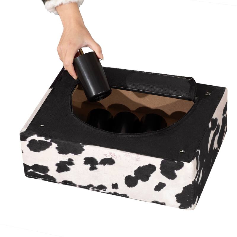 Adeco Small Rectangular Ottoman Footrest Stool Chair