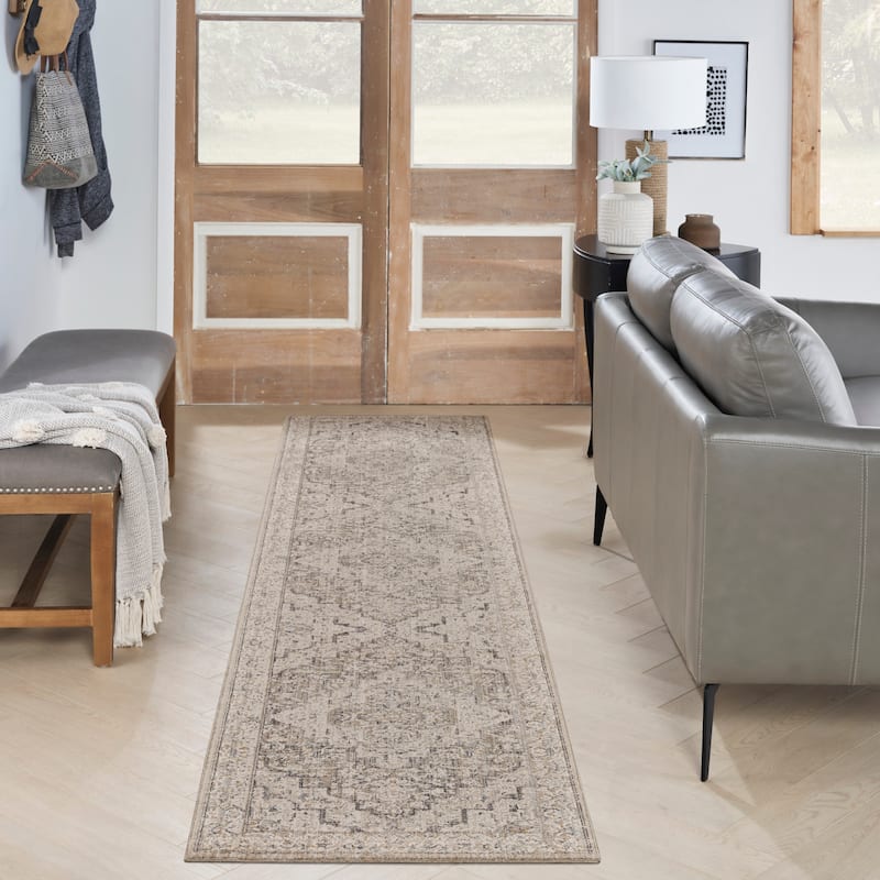 Nourison Nyle Boho Vintage Ivory Taupe Area Rug