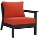 preview thumbnail 3 of 5, Birchwood All Weather HDPE Outdoor Patio Deep Seating Black Loveseat (2-Piece)