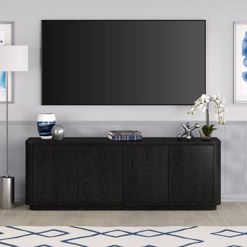 Plympton Rectangular TV Stand for TV's up to 75" - 68" Wide - Black Grain