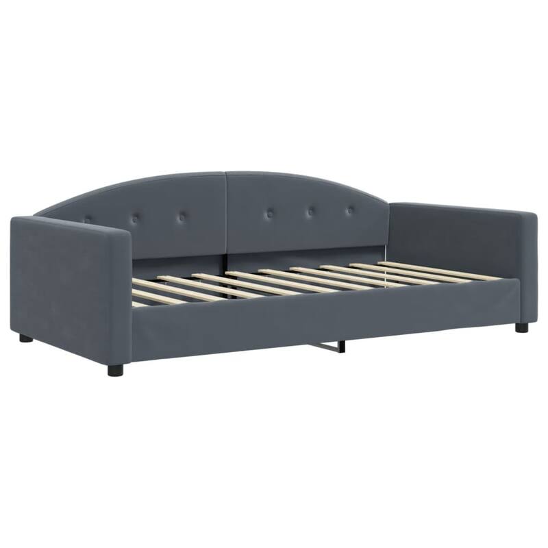 vidaXL Daybed with Trundle without Mattress Dark Gray 39.4"x74.8"