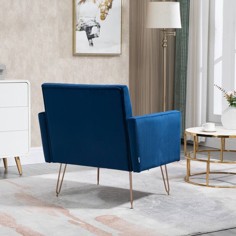 Modern Velvet Single Reading Chairs with Arm Set of 2