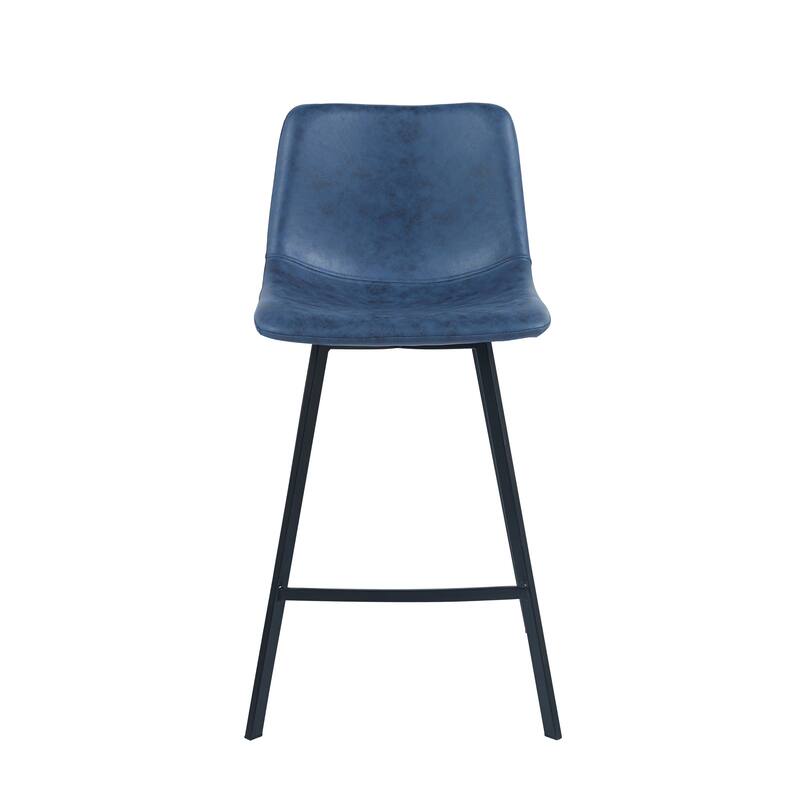 Porthos Home Quinta Counter Height Stools Set Of 2, Microfiber, Powder Coating Steel