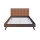 preview thumbnail 26 of 28, Hughes Mid-century Modern Upholstered Platform Bed with Wood Frame