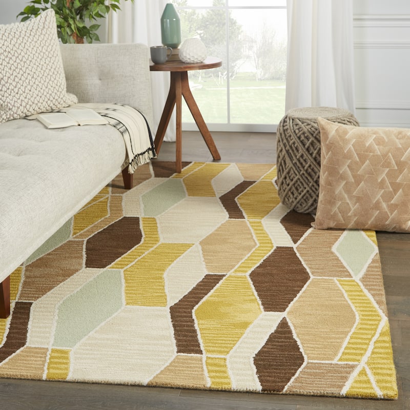 Sade Handmade Geometric Area Rug