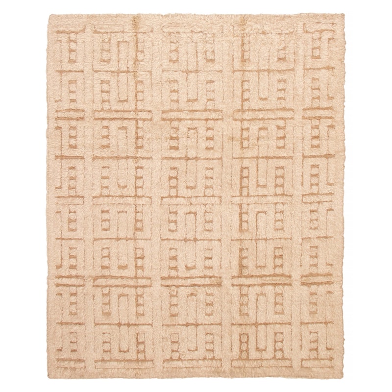ECARPETGALLERY Hand-knotted Tangier Cream Wool Rug - 9'9 x 13'9 - Cream - 9'9 x 13'9