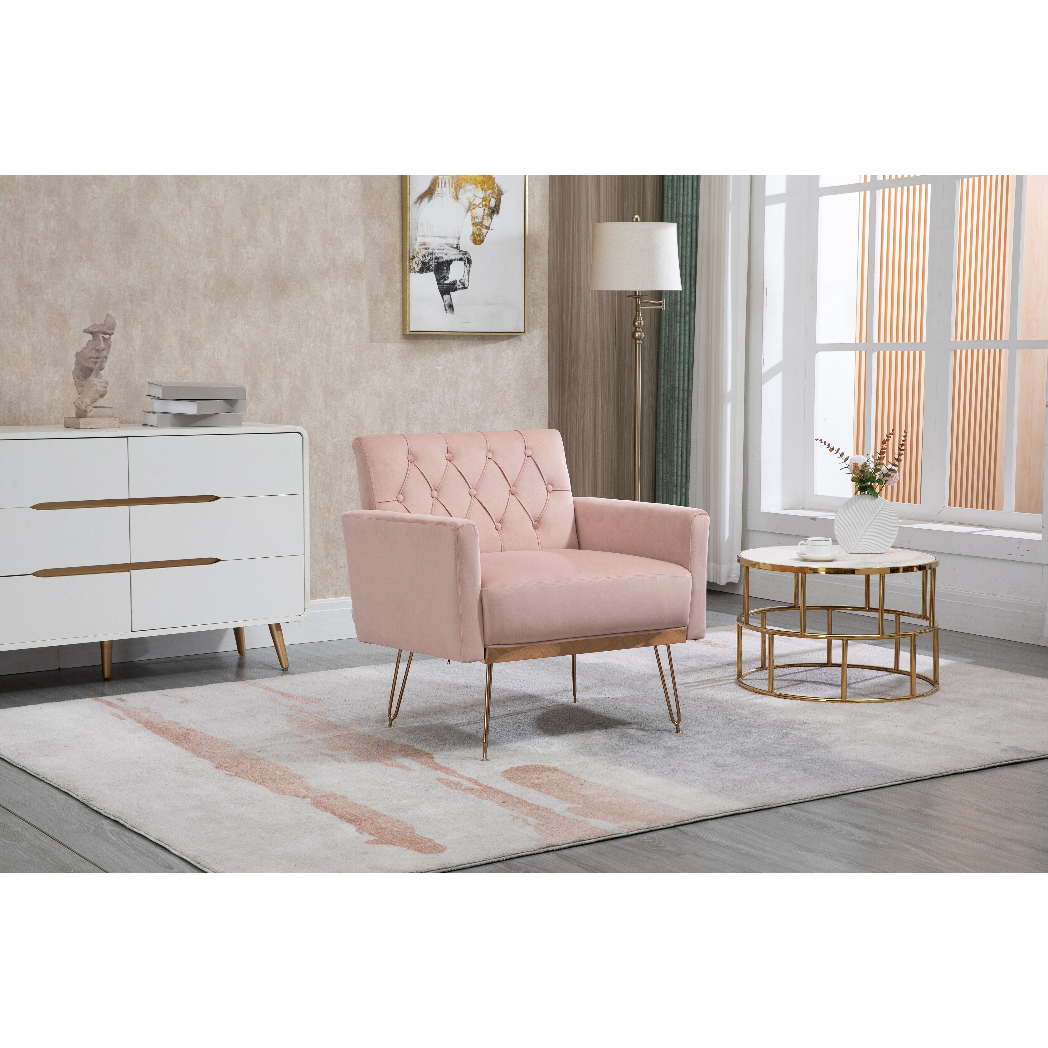 Pink and outlet rose gold chair