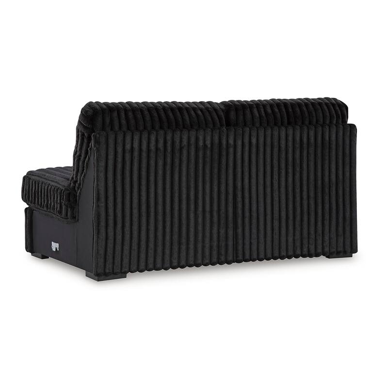 Signature Design by Ashley Midnight-Madness Black 3-Piece Sectional with Chaise - 190" W x 65" D x 40" H