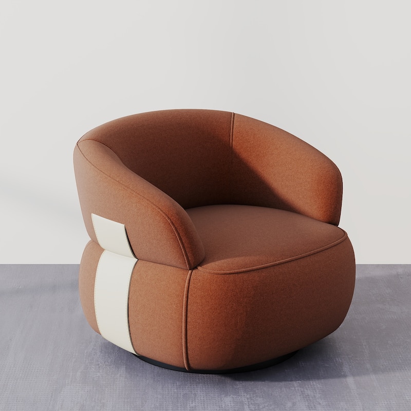 Kieon 33"W 360 Swivel Barrel Chair Modern Accent Chair Set of 2